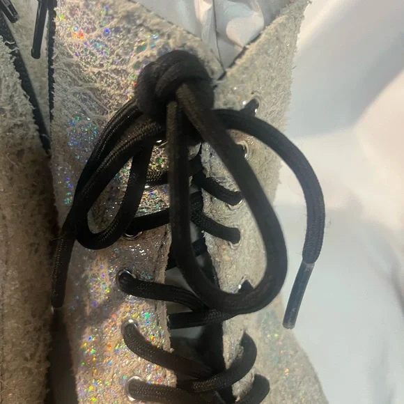 Dr. MARTENS 1460 PASCAL SNAKE METALLIC SUEDE BOOTS 5 w/3 g - Picture 9 of 16